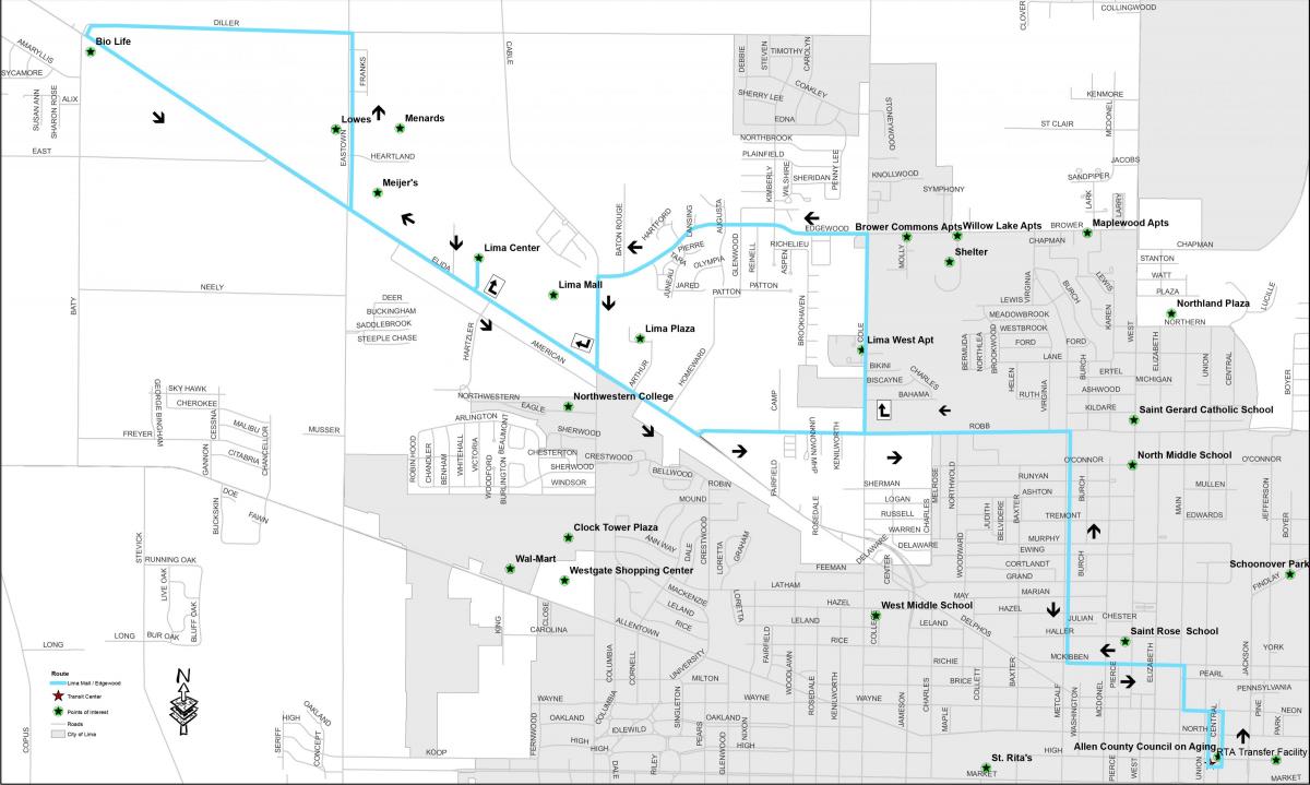 La carte de Lima mall
