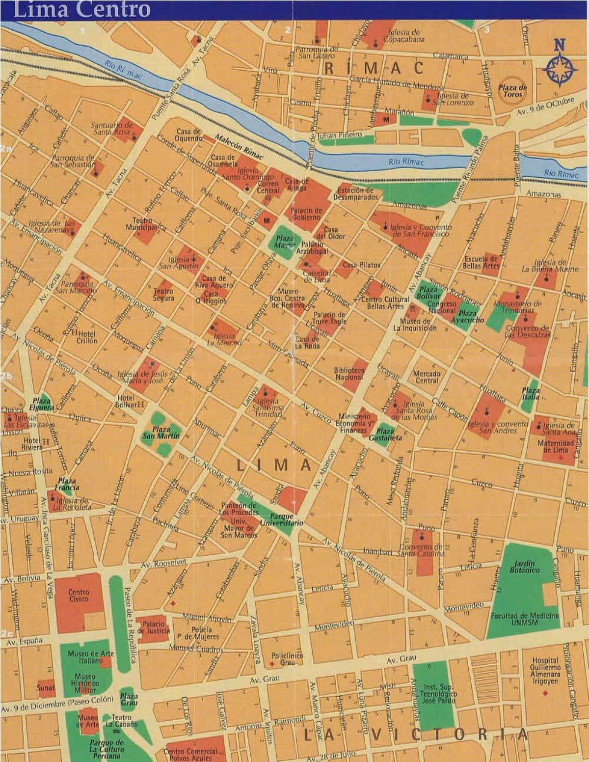 Lima, pérou street map