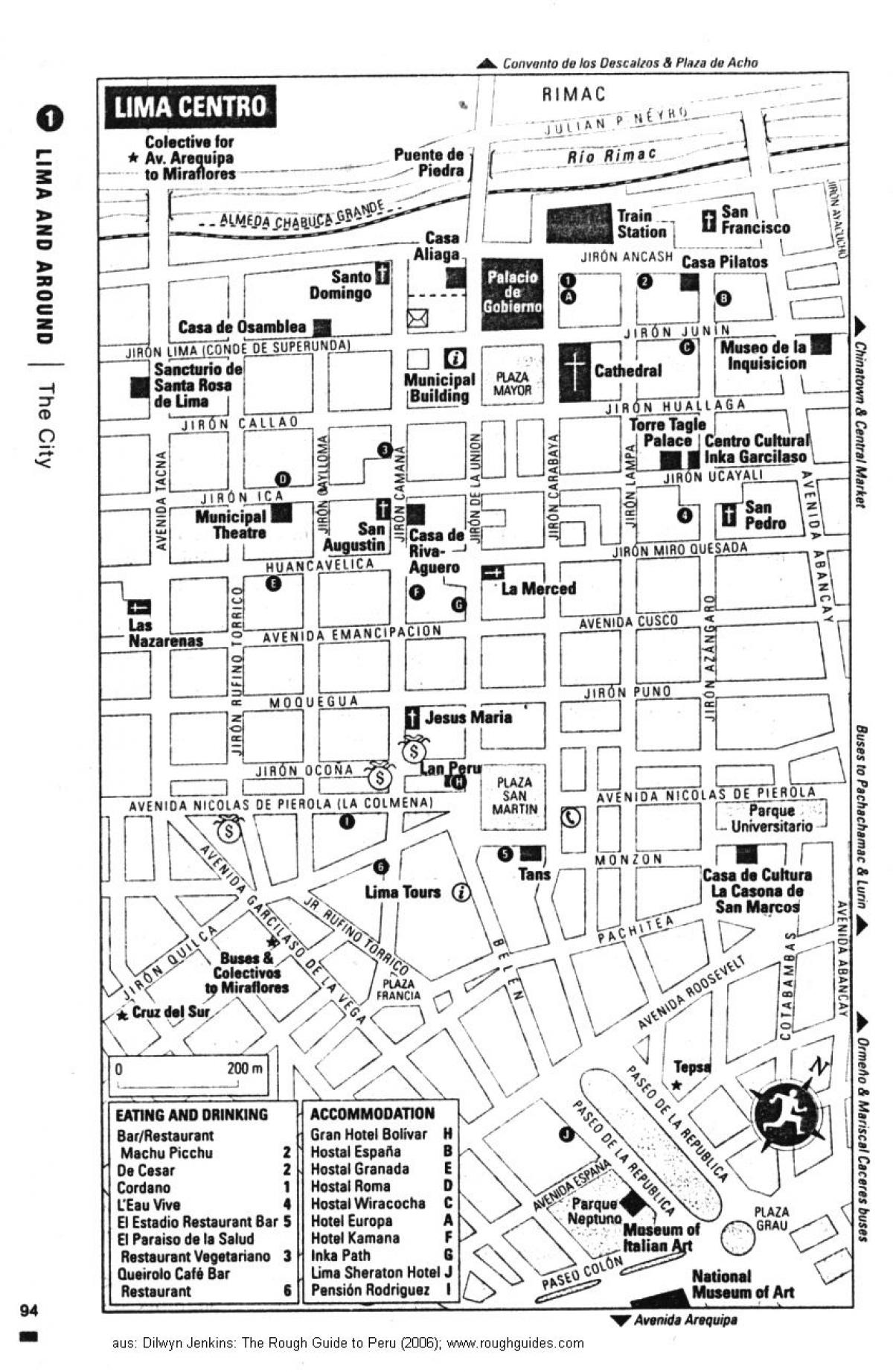 La carte de Lima, visite à pied