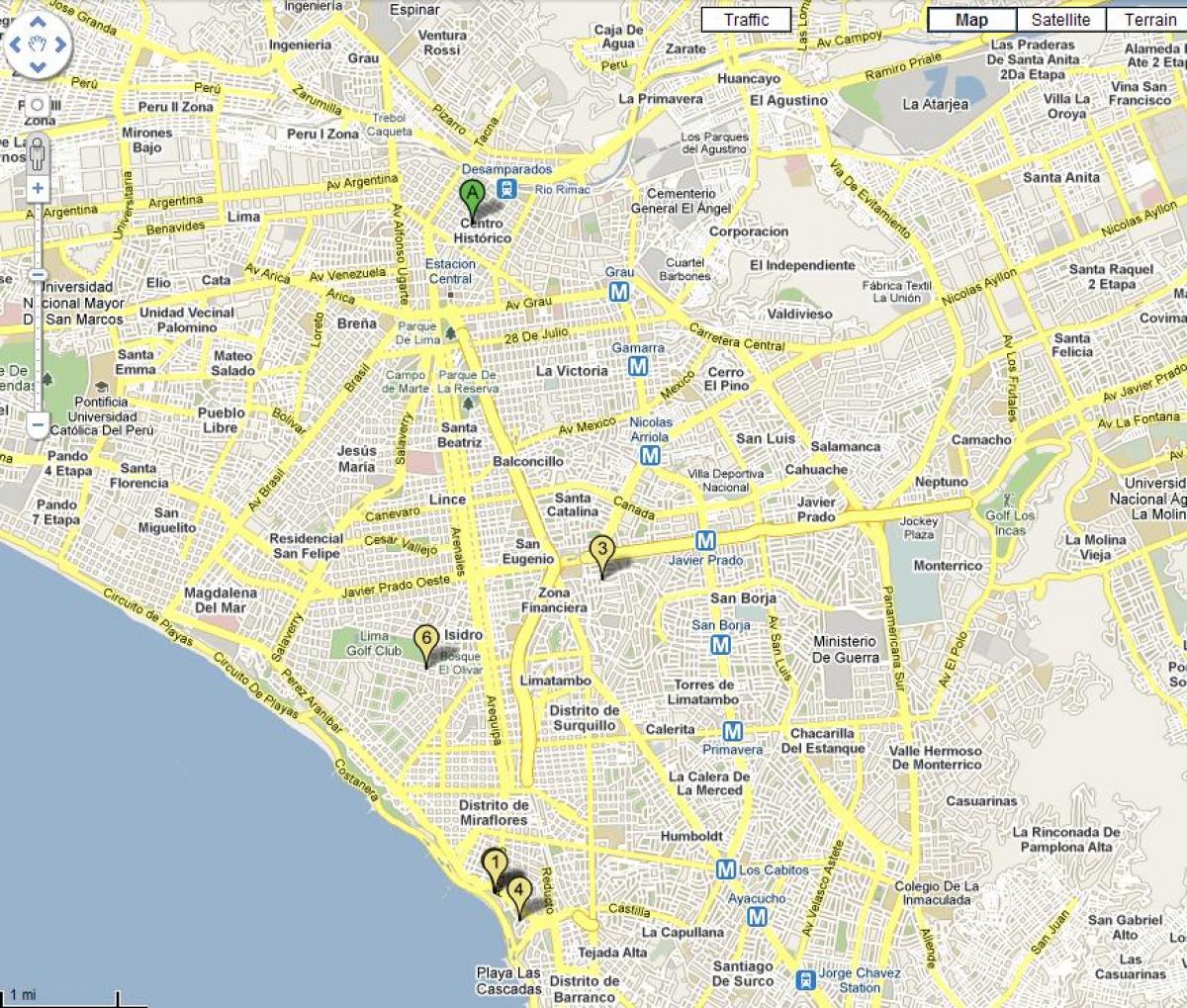 Carte de lince Lima, au pérou