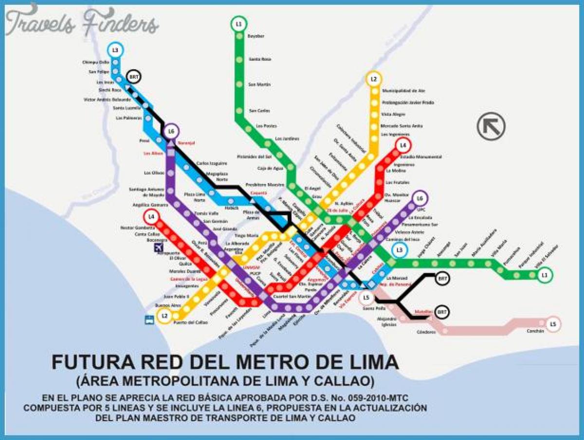 La carte de Lima metropolitano