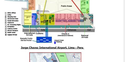 L'aéroport de Lima terminal carte