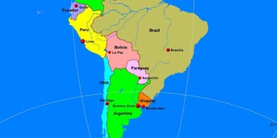 La carte de Lima, amérique du sud